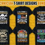 Technician T Shirt Design Bundle v.3