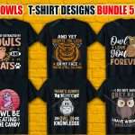 Owl T-Shirt Design Bundle v. 5