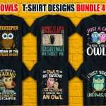 Owl T-Shirt Design Bundle v. 4