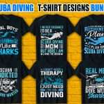 Scuba Diving T-Shirt Design Bundle 5