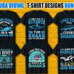 Scuba Diving T-Shirt Design Bundle 6