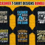 Cashier T-Shirt Designs Bundle V.4