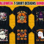 Halloween T Shirt Design Bundle V.25