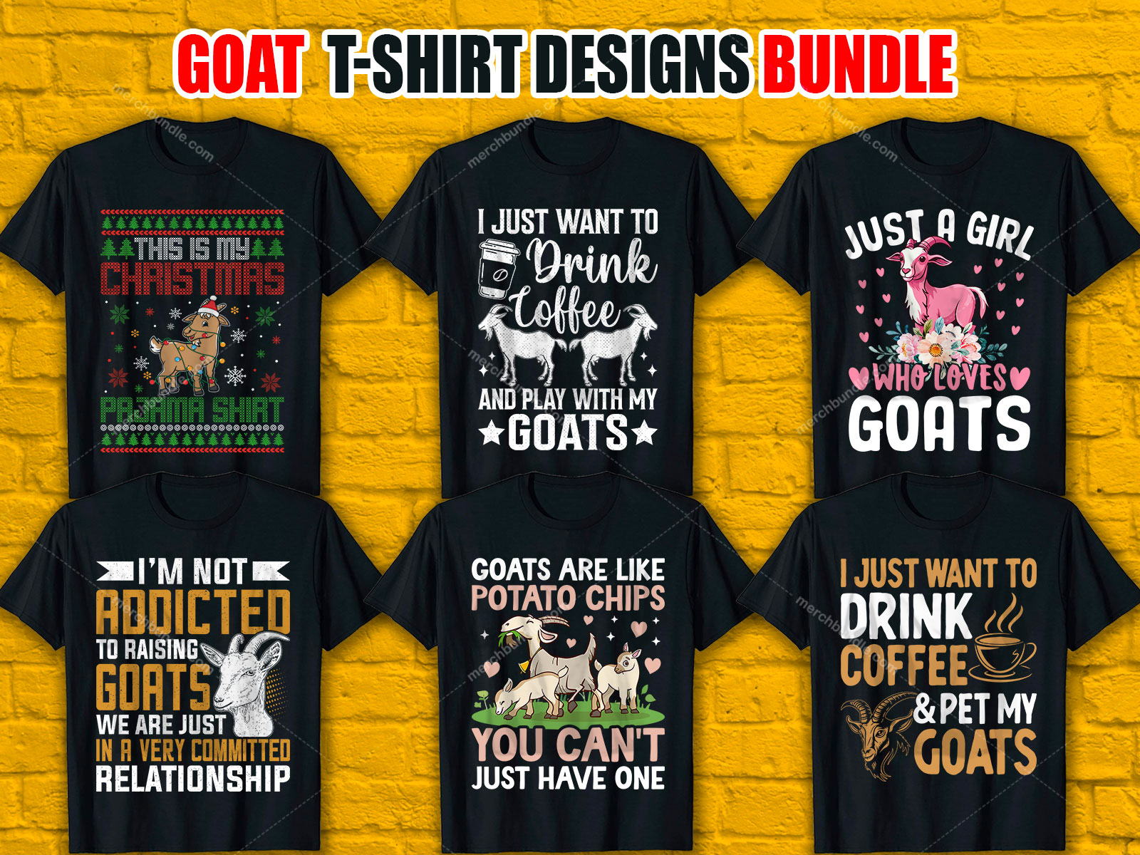 Goats T Shirt Design Bundle V.2