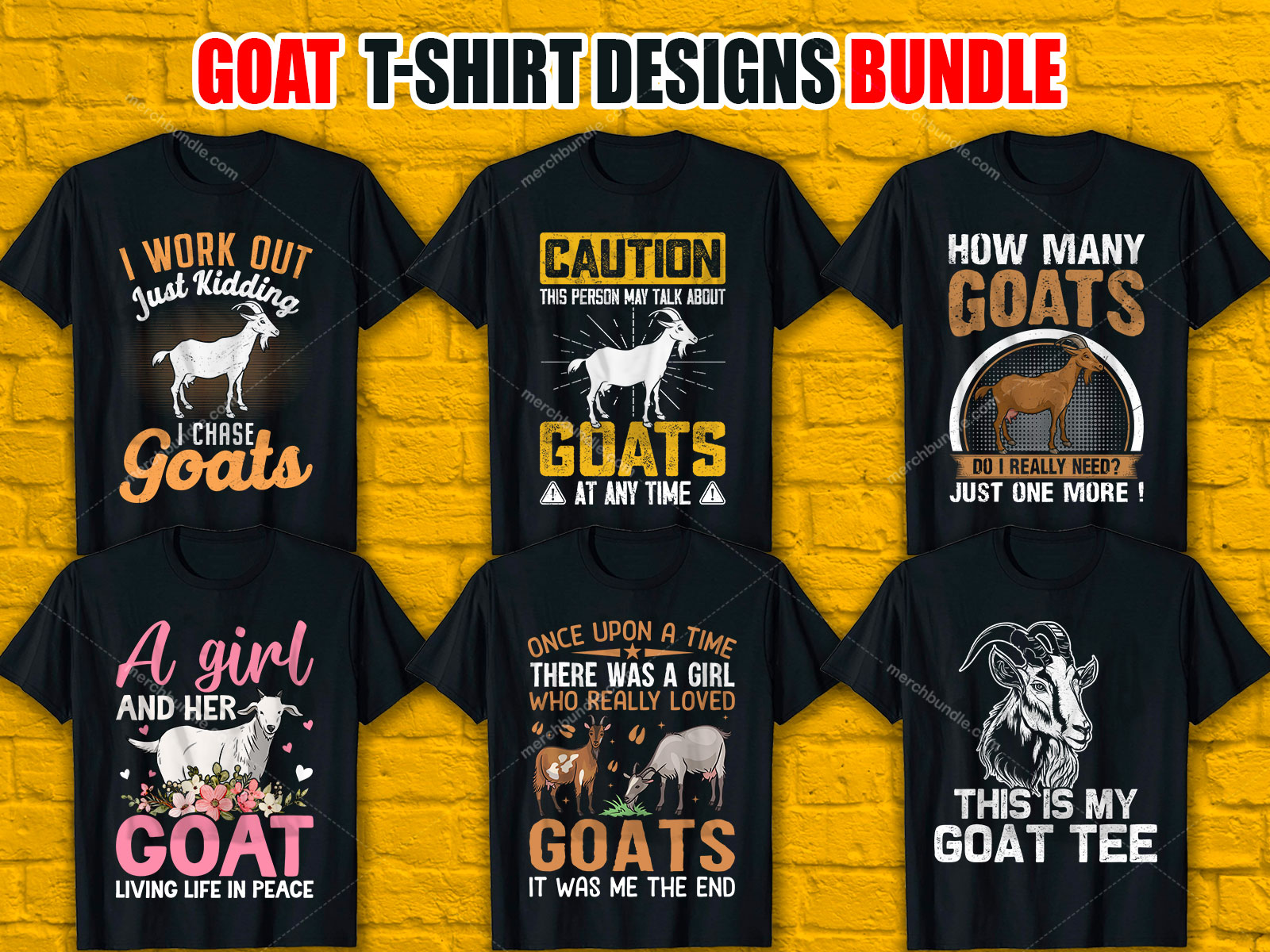 Goats T Shirt Design Bundle V.1