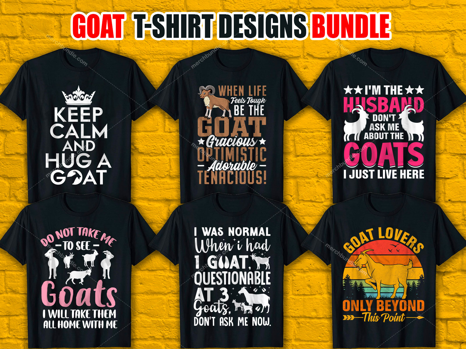 Goats T Shirt Design Bundle V.1