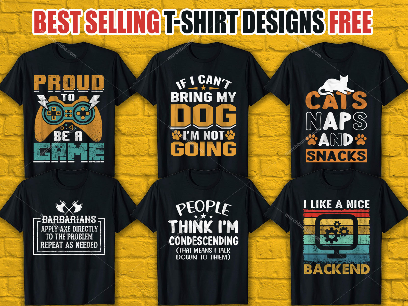 Best Selling  T-Shirt Designs Bundle Free V.27