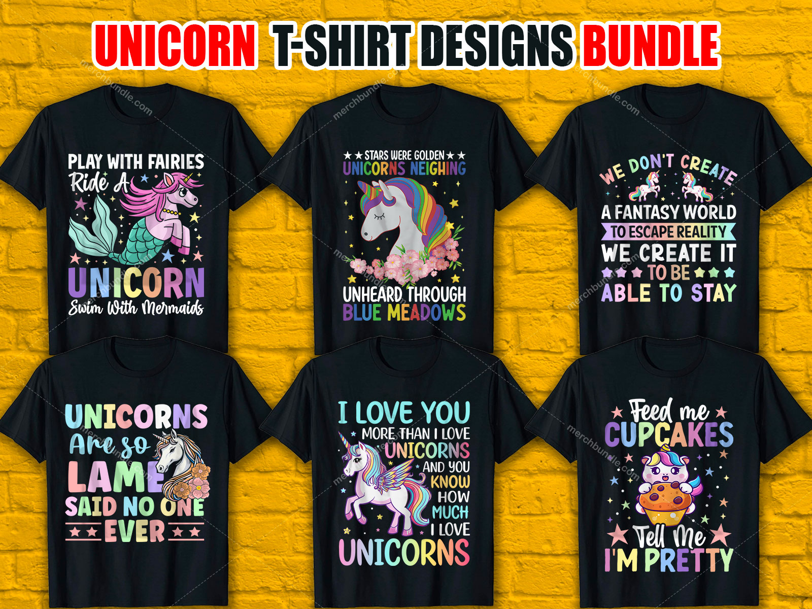 Unicorn T-Shirt Designs Bundle V.8