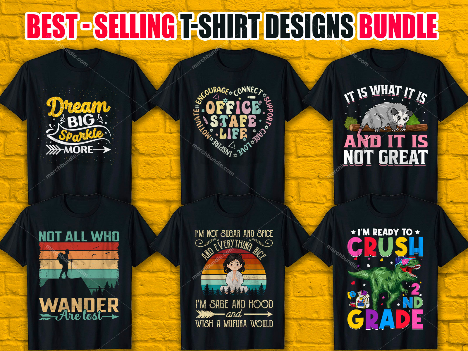 Best Selling T-Shirt Designs Bundle V.1