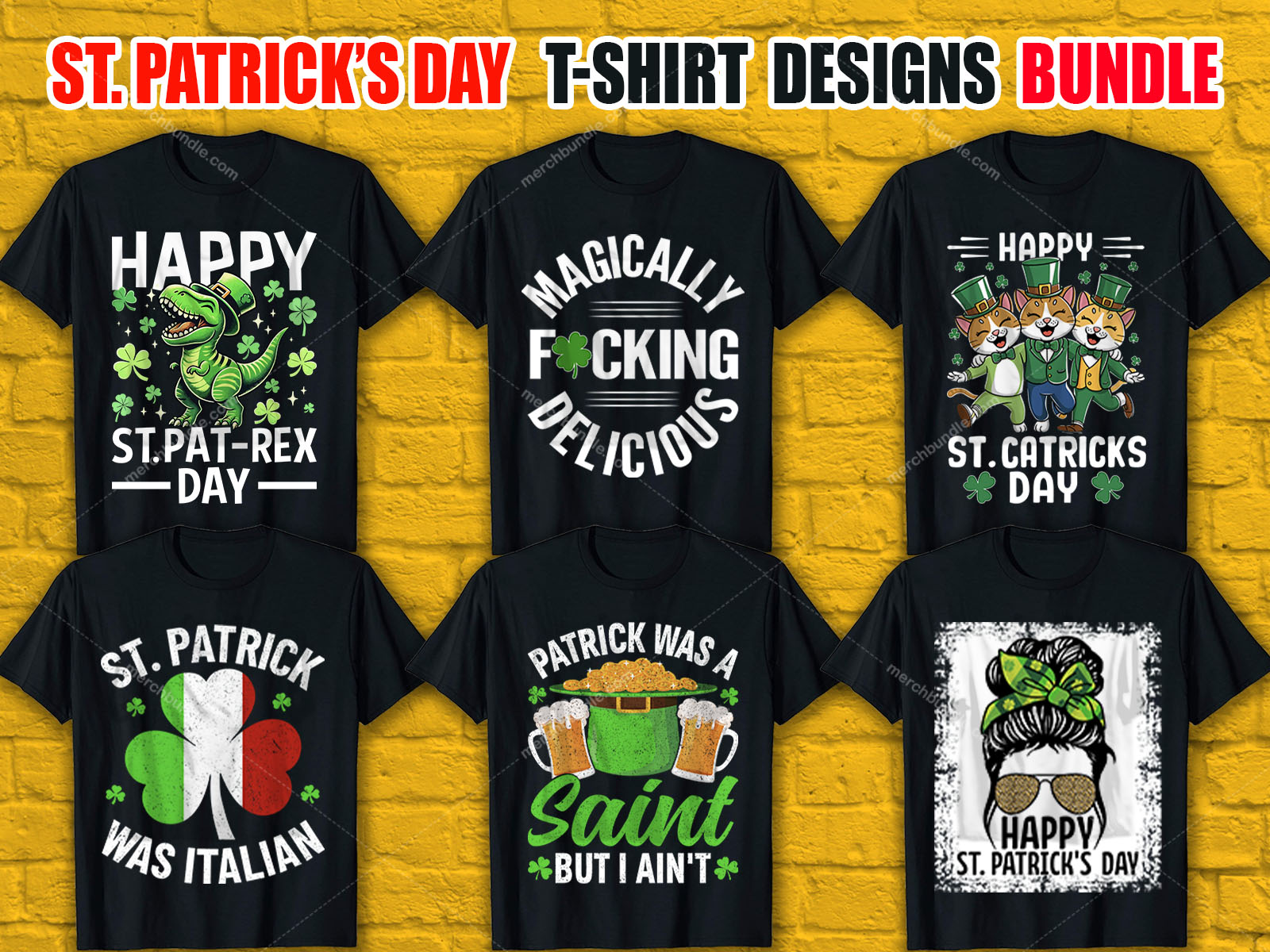 St. Patrick's Day T-Shirt Designs Bundle V.1