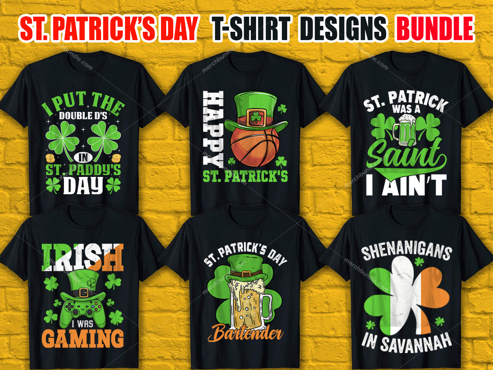 St. Patrick's Day T-Shirt Designs Bundle V.1