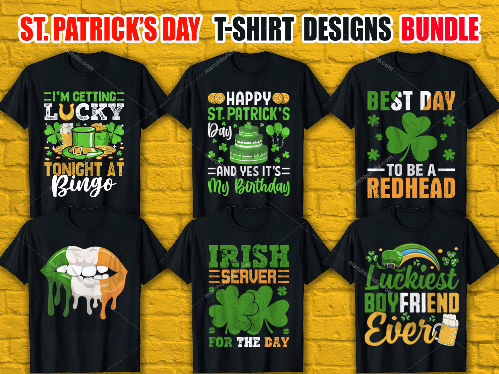 St. Patrick's Day T-Shirt Designs Bundle V.1