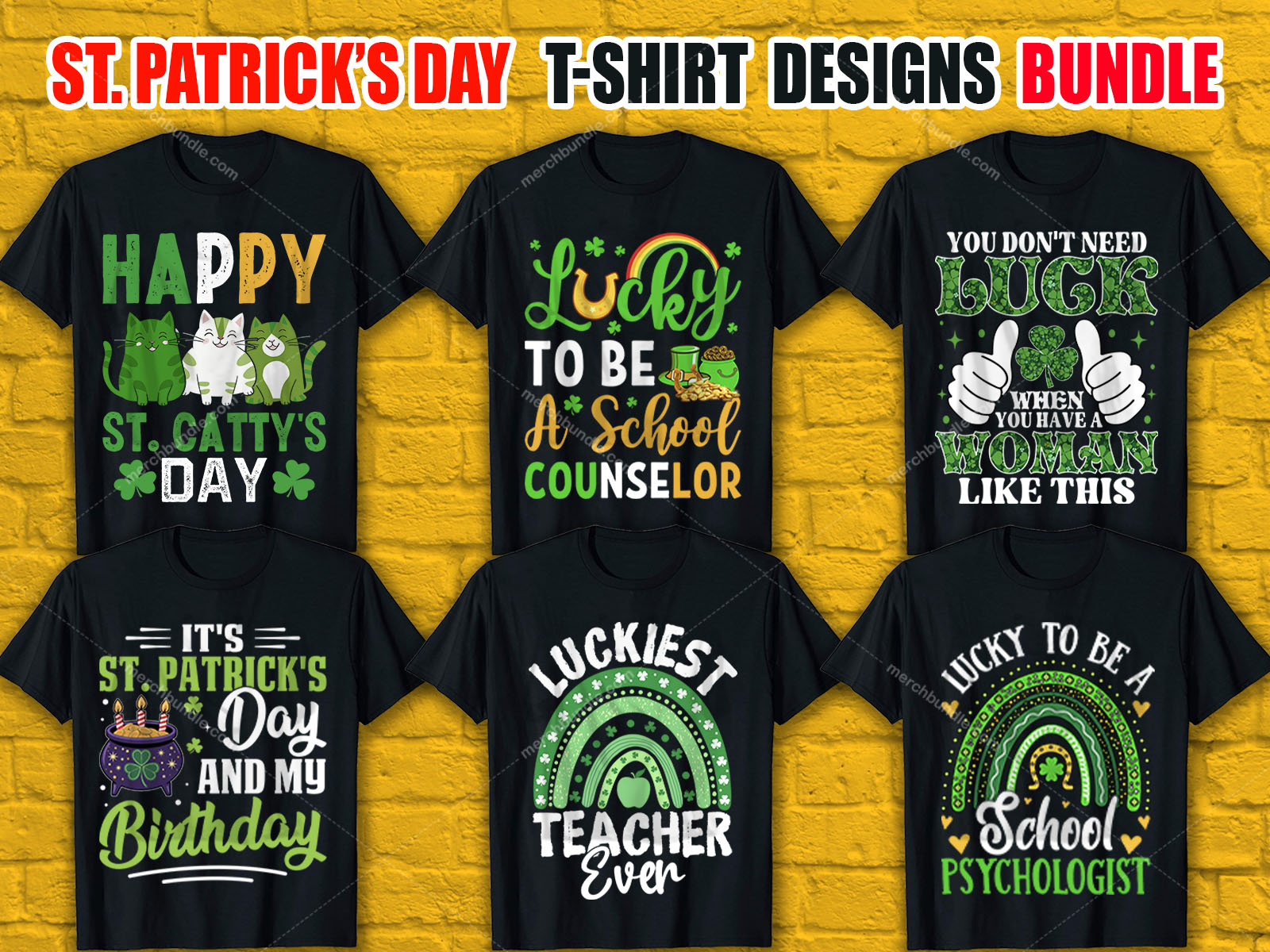 St. Patrick's Day T-Shirt Designs Bundle V.1