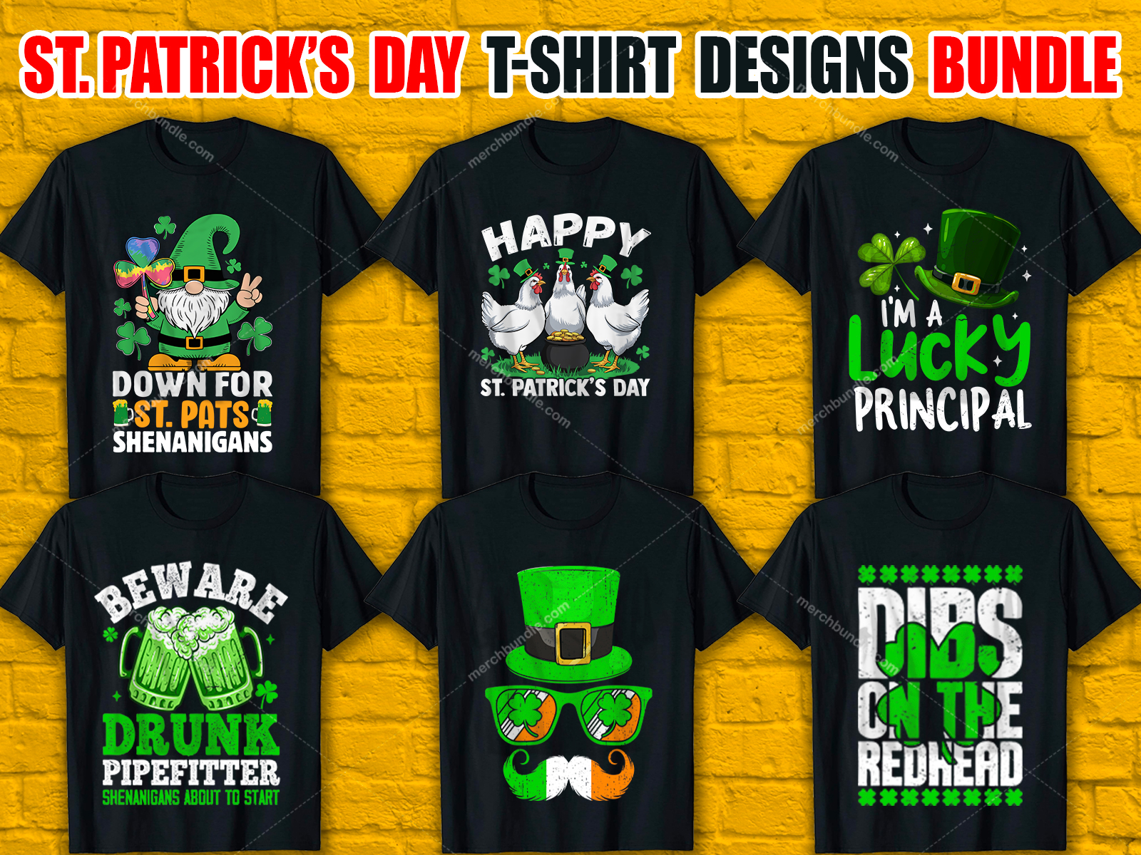 St. Patrick's Day T-Shirt Designs Bundle V.1