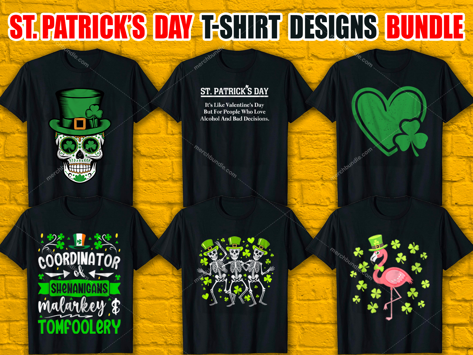 St. Patrick's Day T-Shirt Designs Bundle V.1