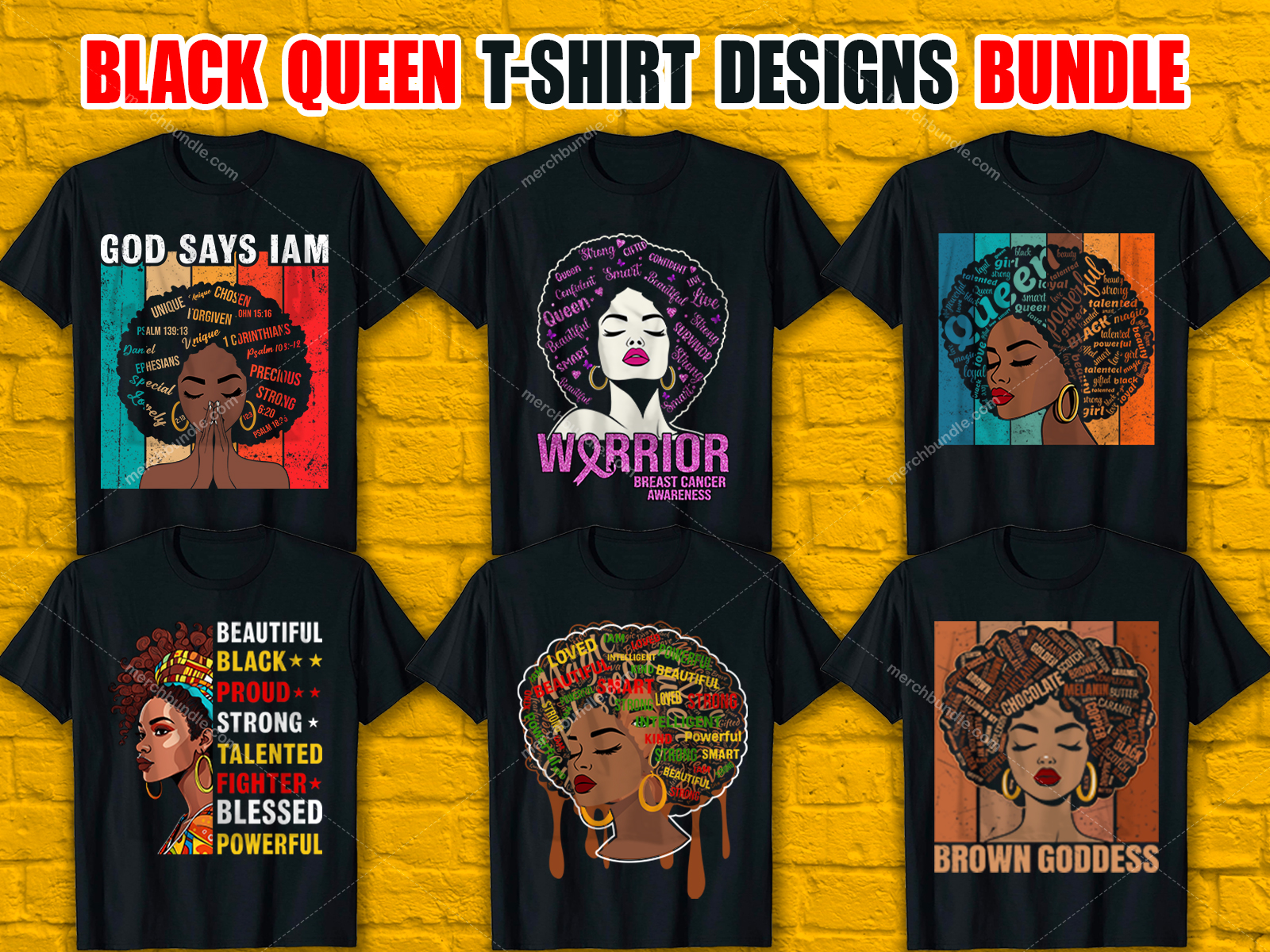 Black Queen T-Shirt Designs Bundle V.2