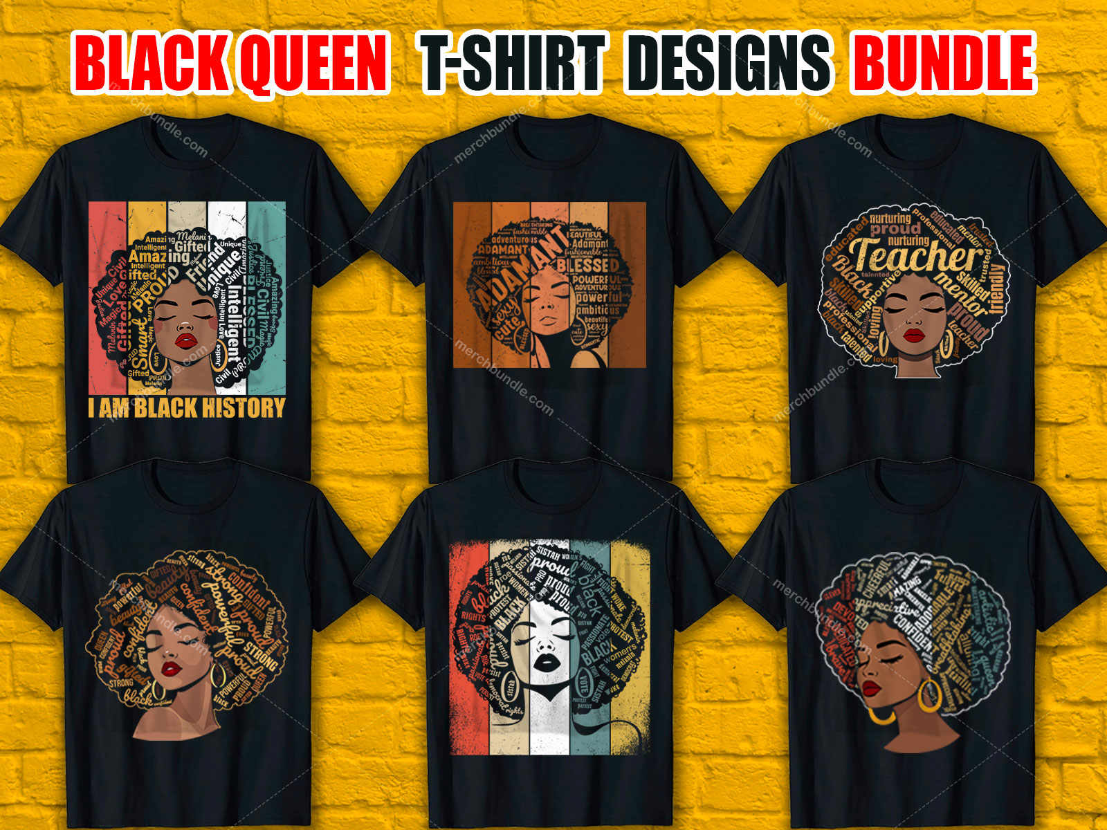 Black Queen T-Shirt Designs Bundle V.3