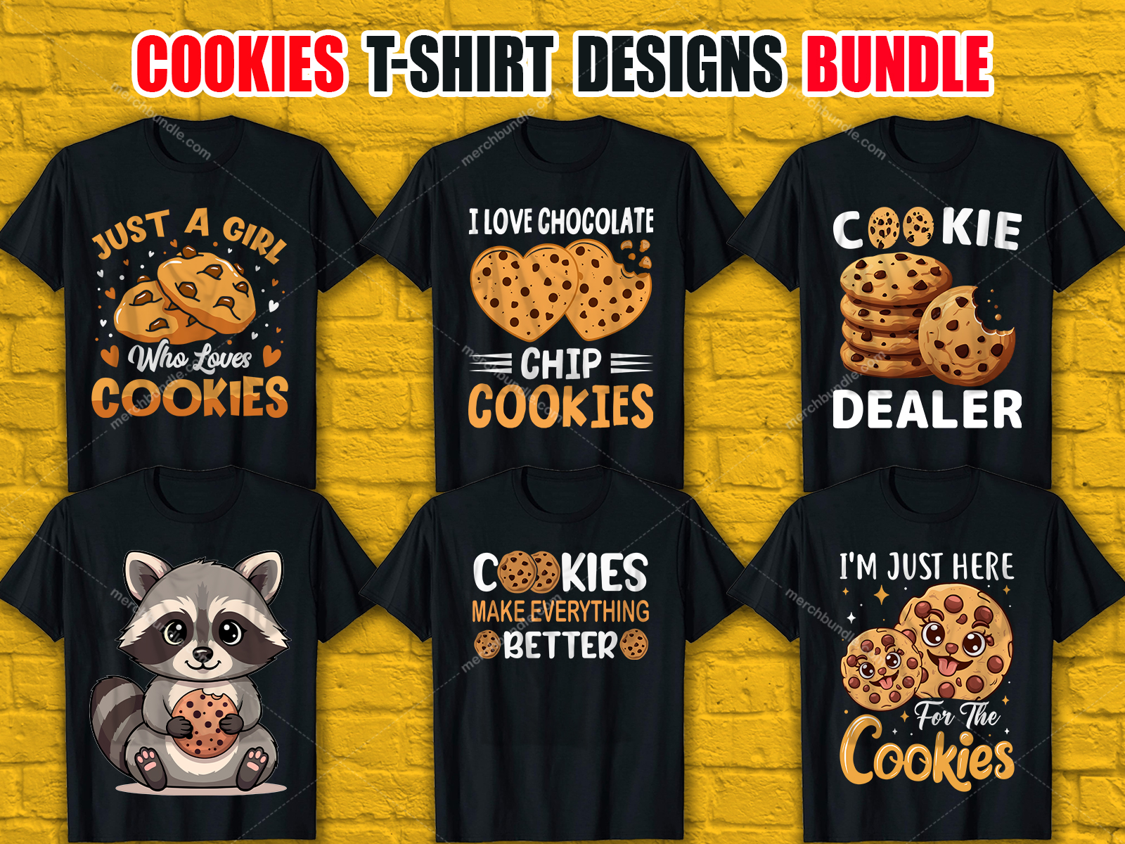 Cookies T-Shirt Designs Bundle V.1