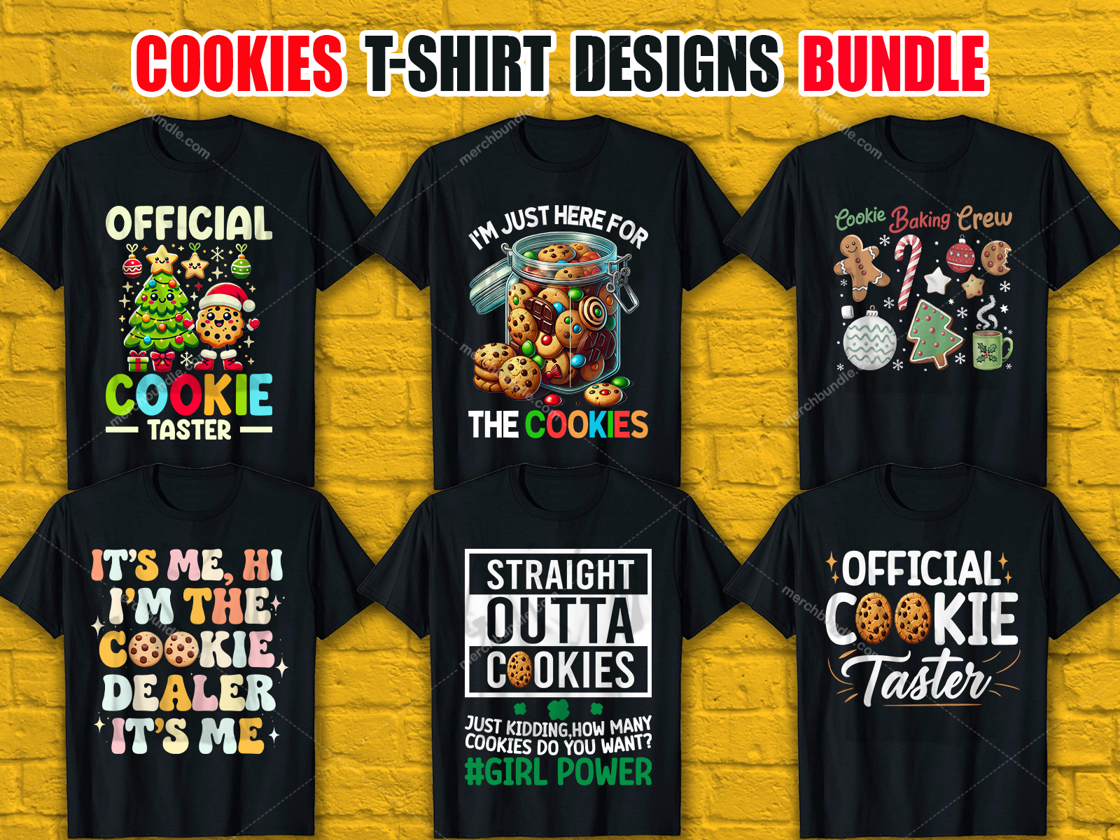 Cookies T-Shirt Designs Bundle V.1