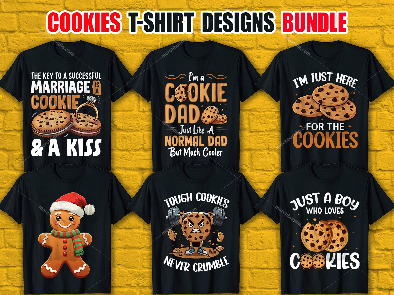 Cookies T-Shirt Designs Bundle V.1