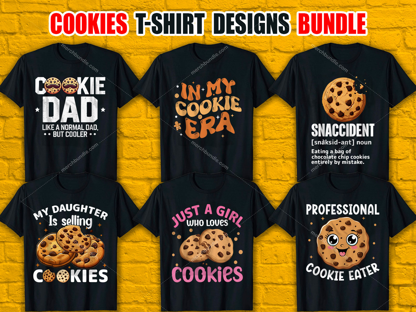 Cookies T-Shirt Designs Bundle V.2