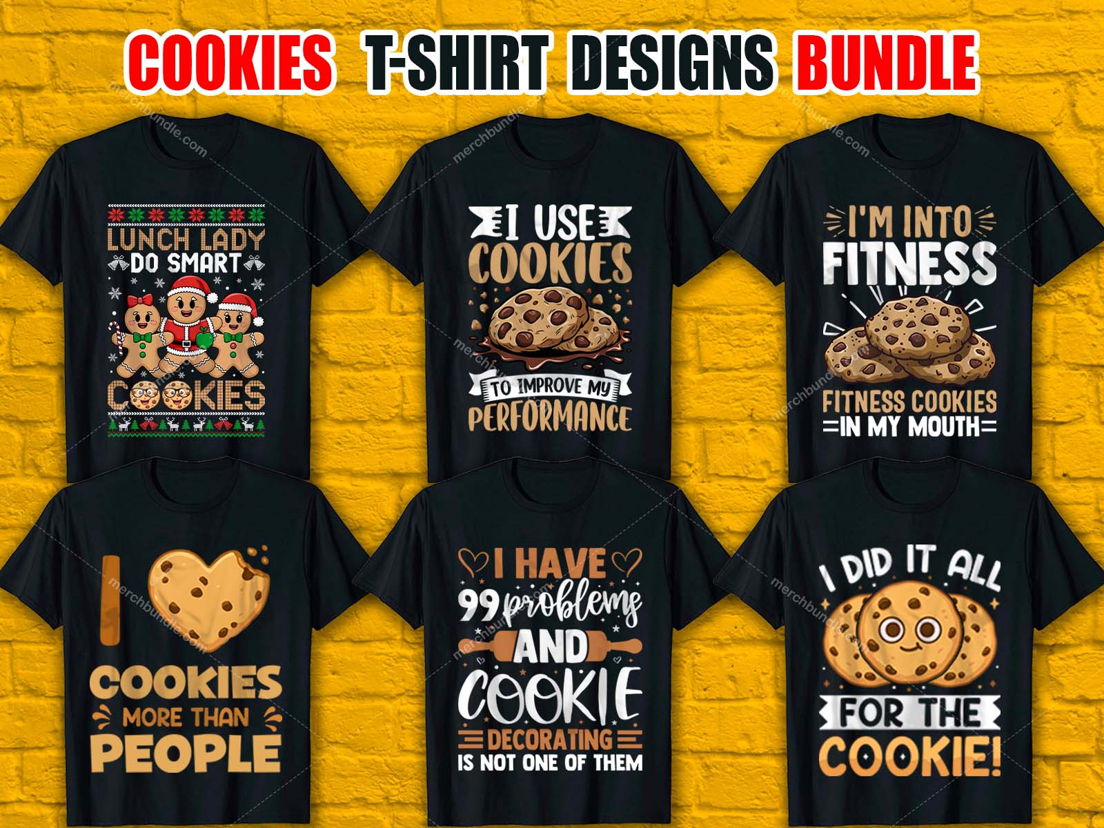 Cookies T-Shirt Designs Bundle V.2