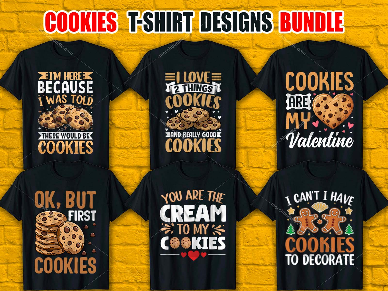 Cookies T-Shirt Designs Bundle V.2