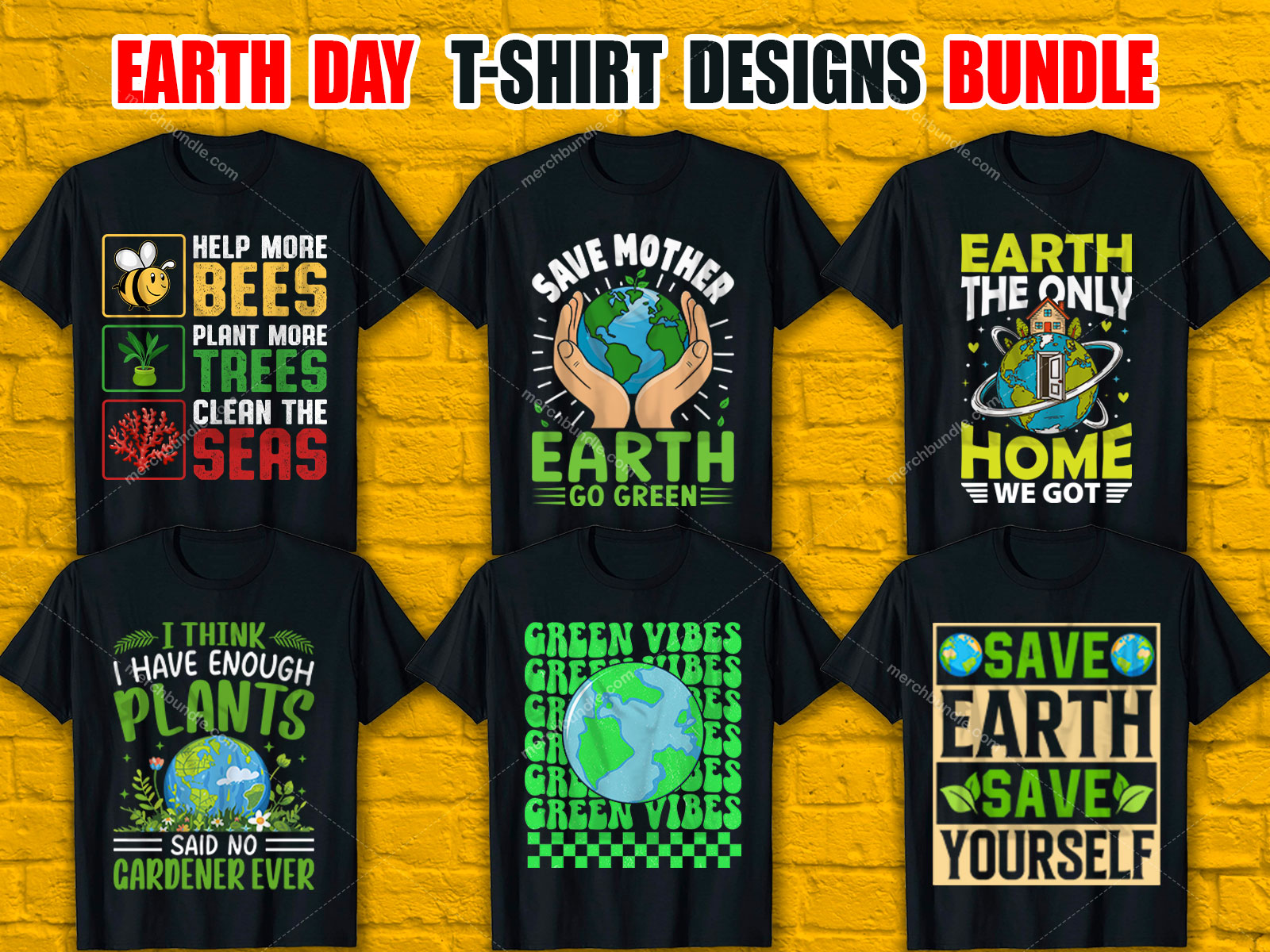 Earth Day T-Shirt Design Bundle  V.4