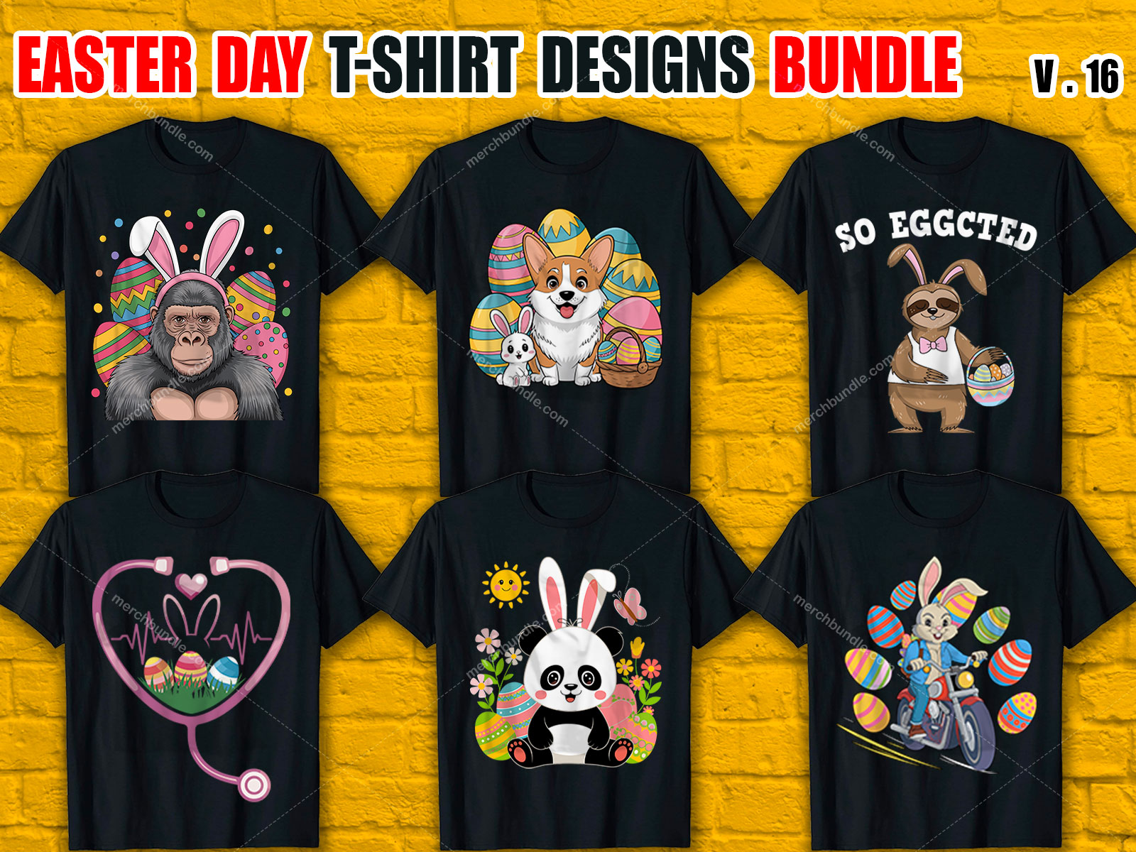 Easter Sunday T-Shirt Design Bundle V.16