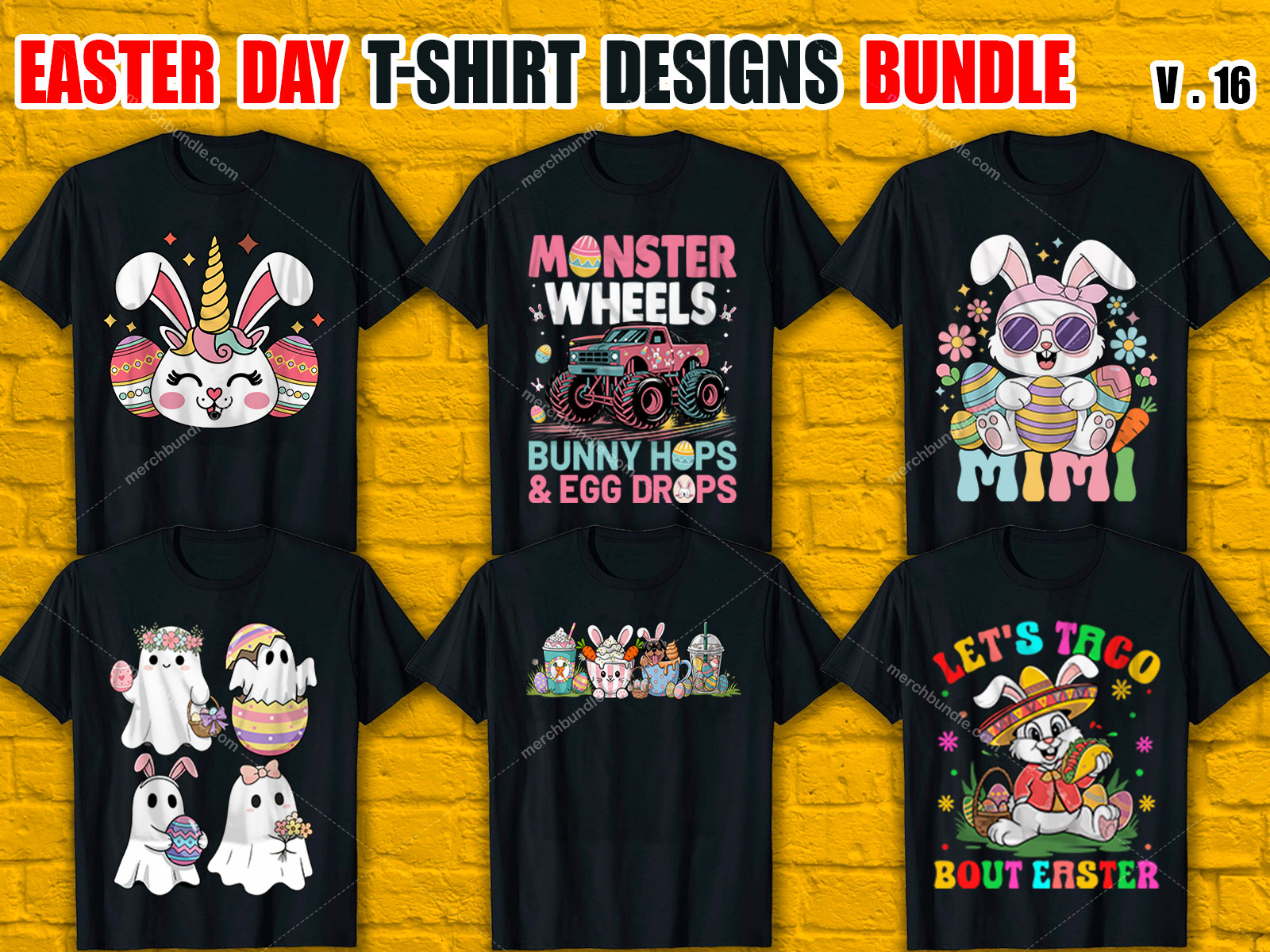 Easter Sunday T-Shirt Design Bundle V.16