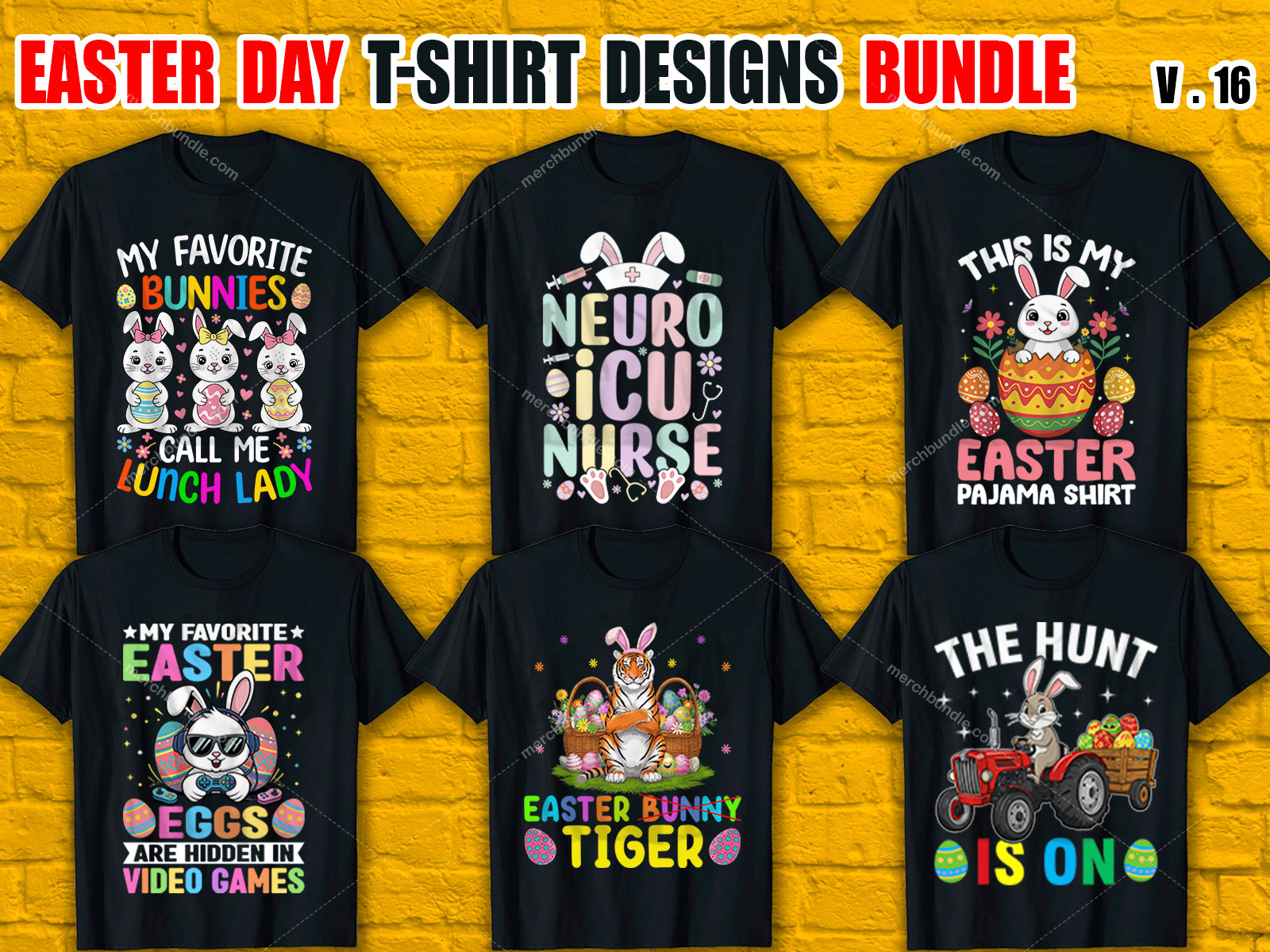 Easter Sunday T-Shirt Design Bundle V.16