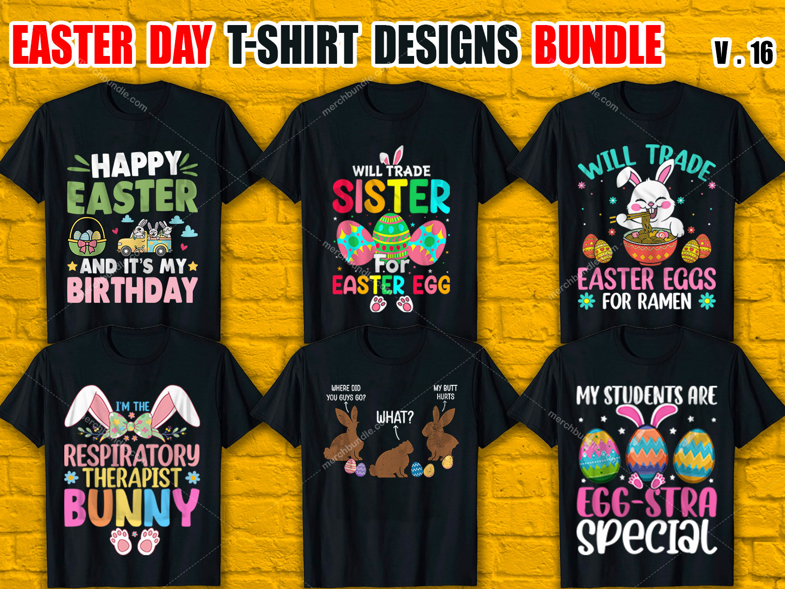 Easter Sunday T-Shirt Design Bundle V.16