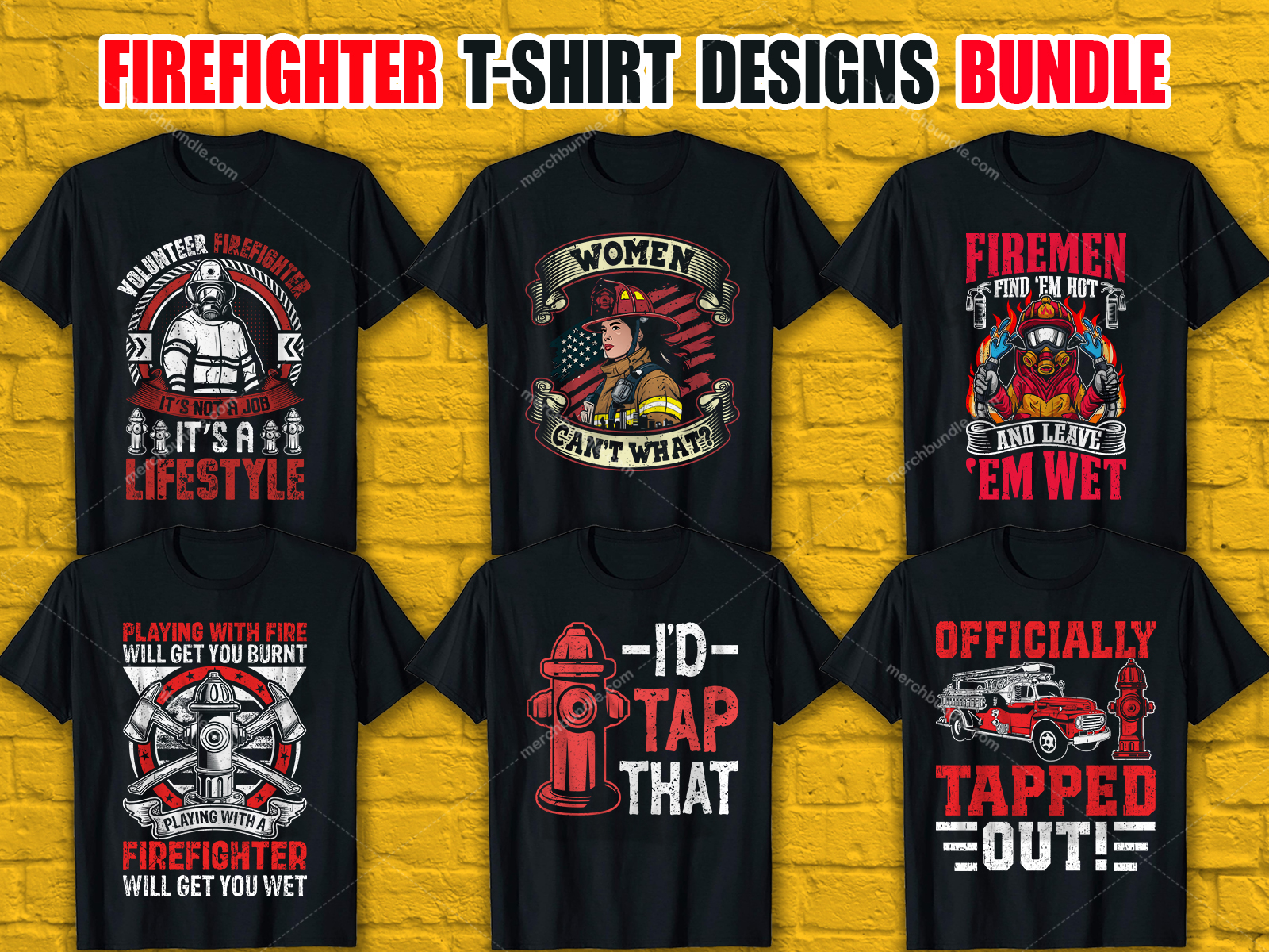 Firefighter T-Shirt Designs Bundle V.3