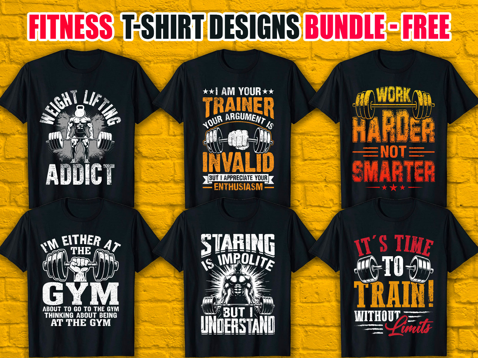 Fitness T-Shirt Designs Bundle V.2