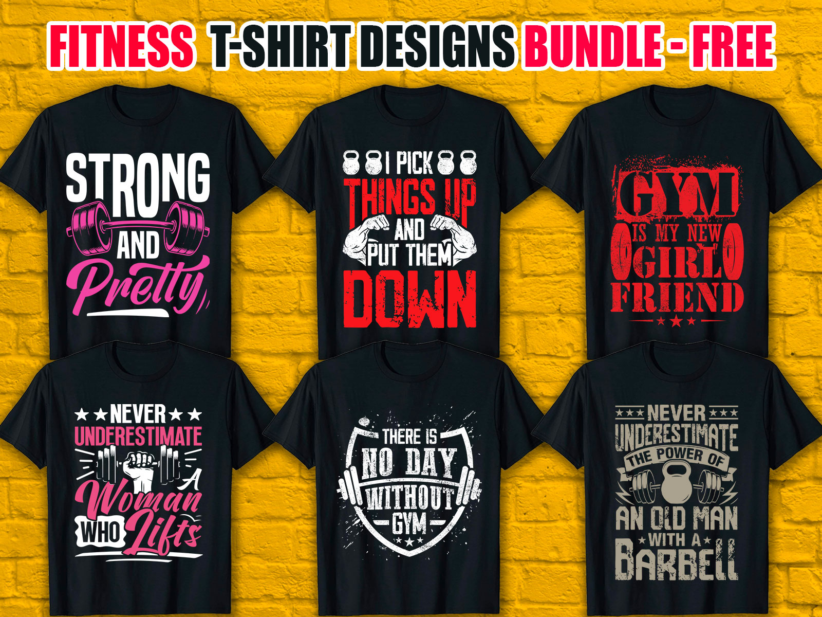 Fitness T-Shirt Designs Bundle V.3