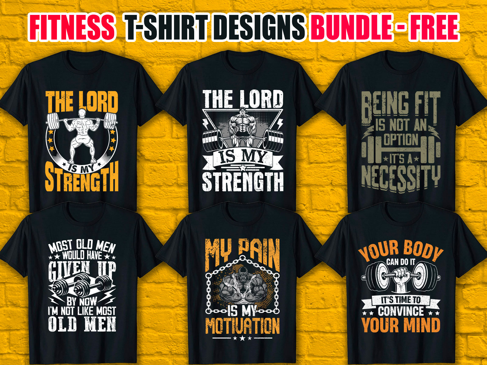 Fitness T-Shirt Designs Bundle V.3