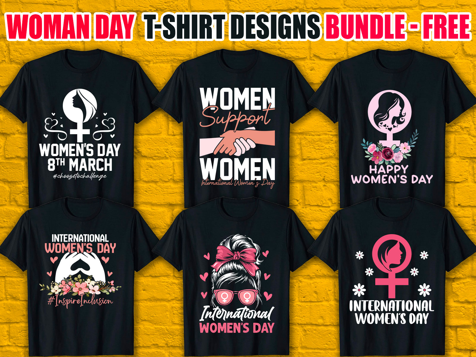 International Women's Day T-Shirt Designs Bundle V.2