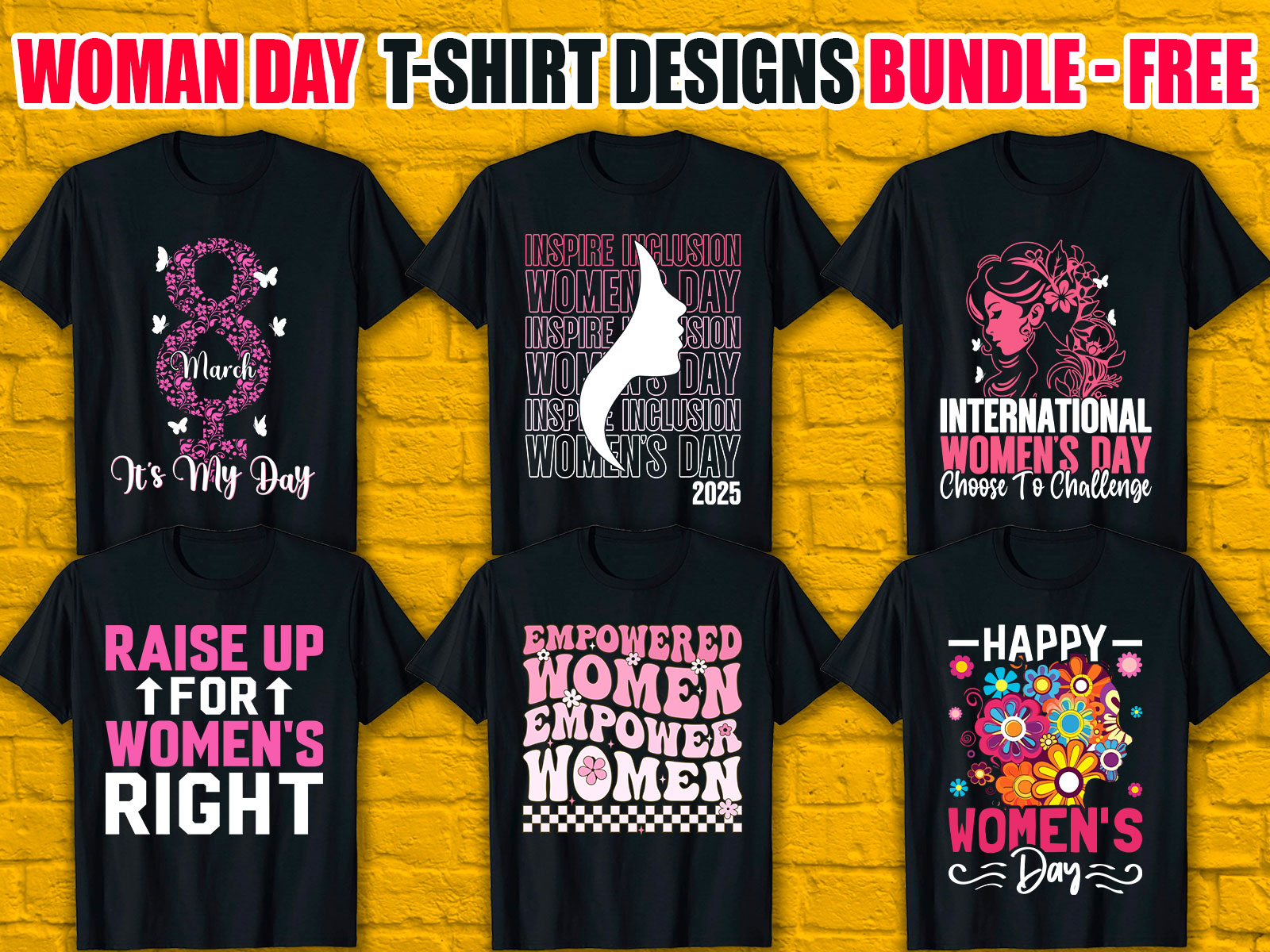 International Women's Day T-Shirt Designs Bundle V.2