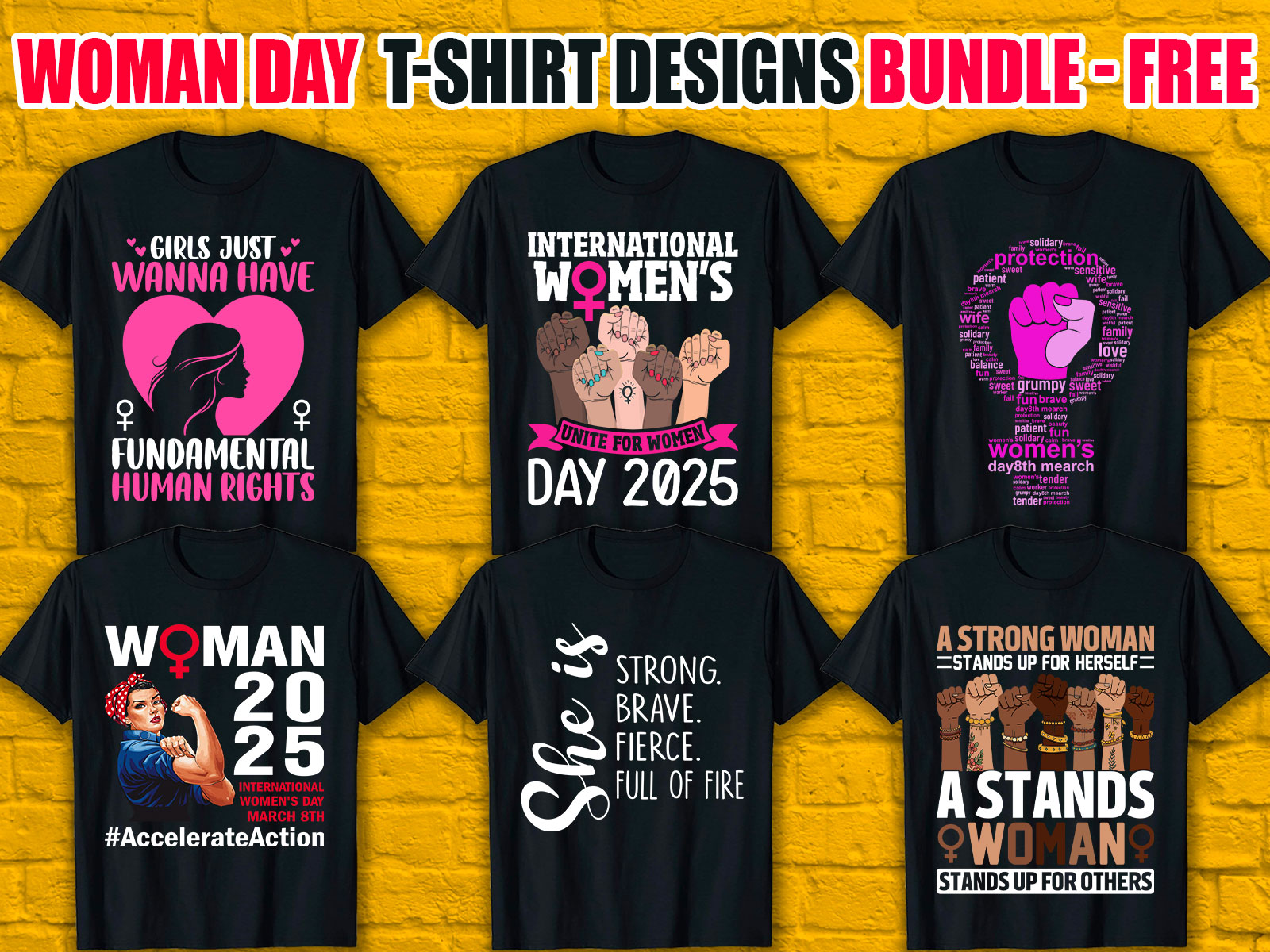 International Women's Day T-Shirt Designs Bundle V.3