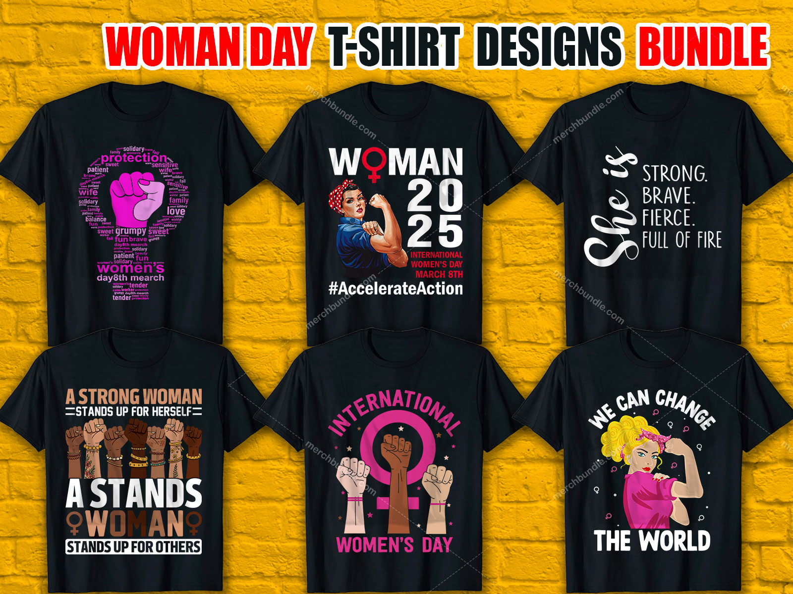 International Women's Day T-Shirt Designs Bundle V.3