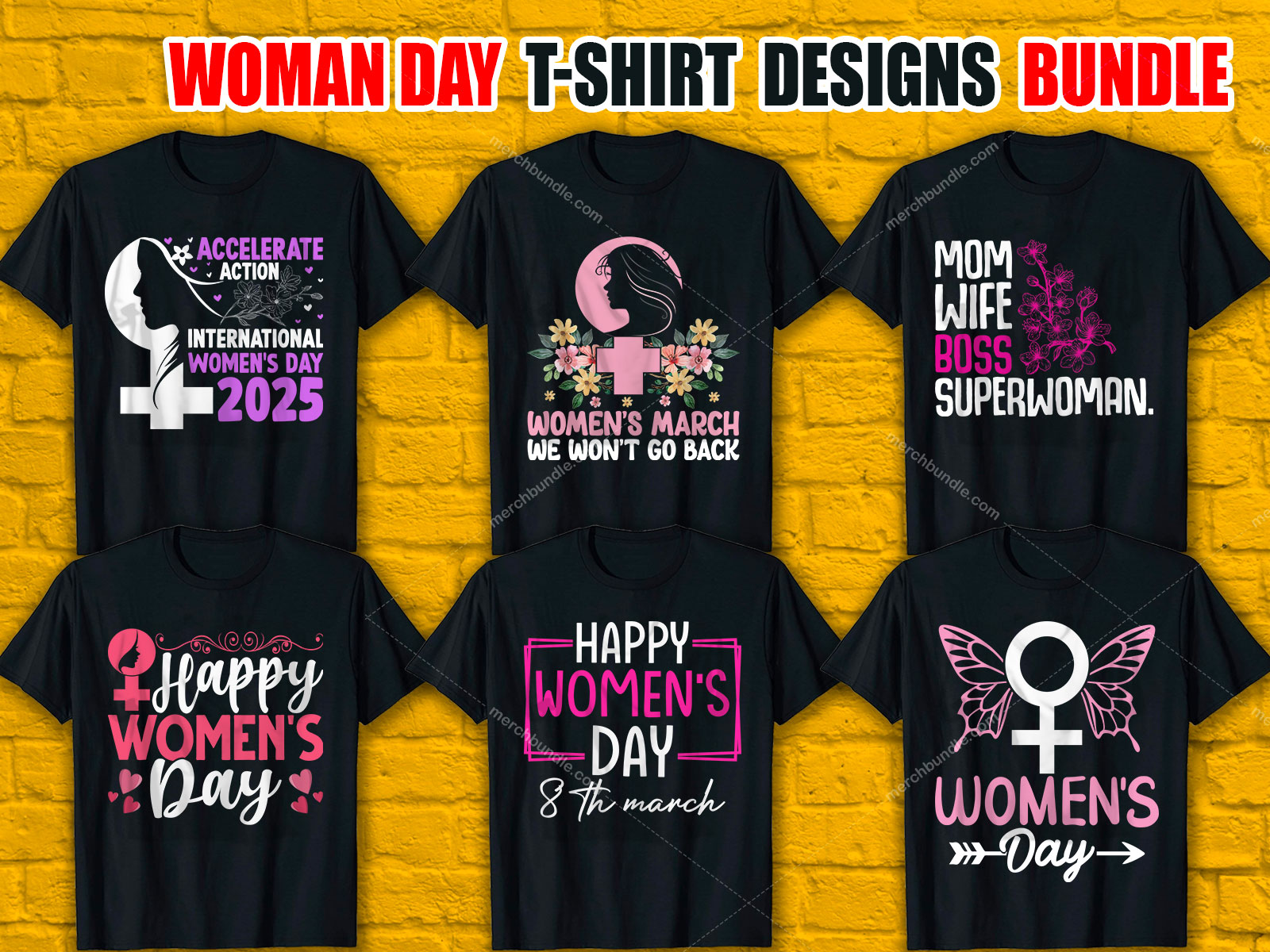 International Women's Day T-Shirt Designs Bundle V.3