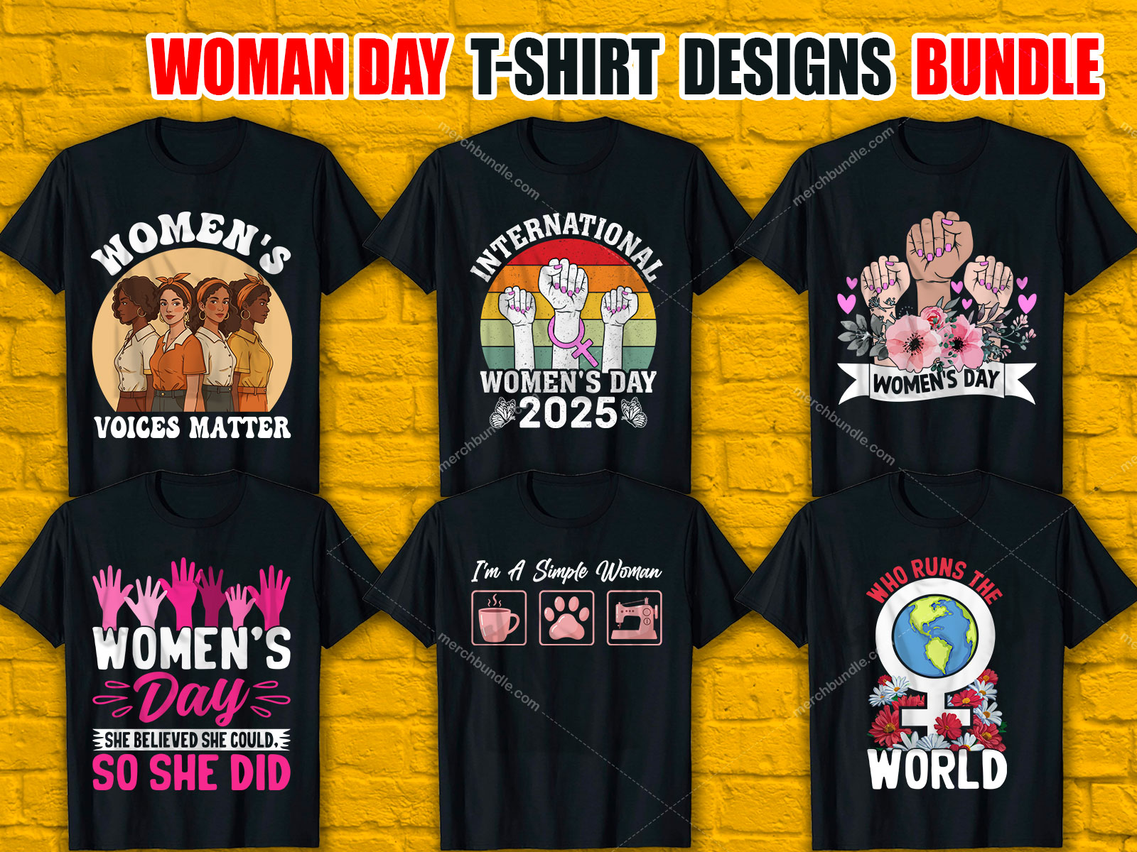 International Women's Day T-Shirt Designs Bundle V.3