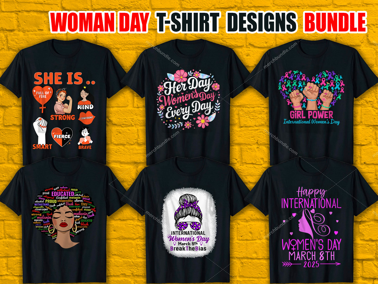 International Women's Day T-Shirt Designs Bundle V.3