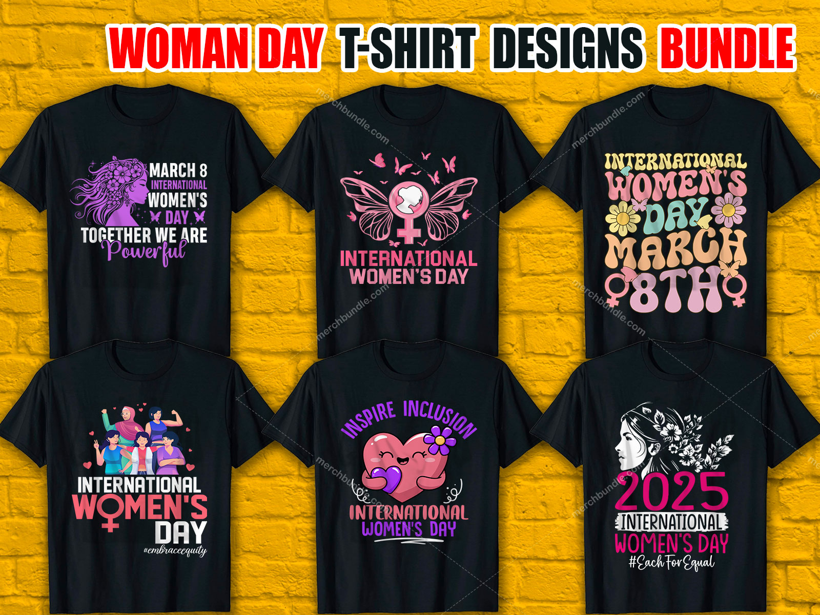 International Women's Day T-Shirt Designs Bundle V.3