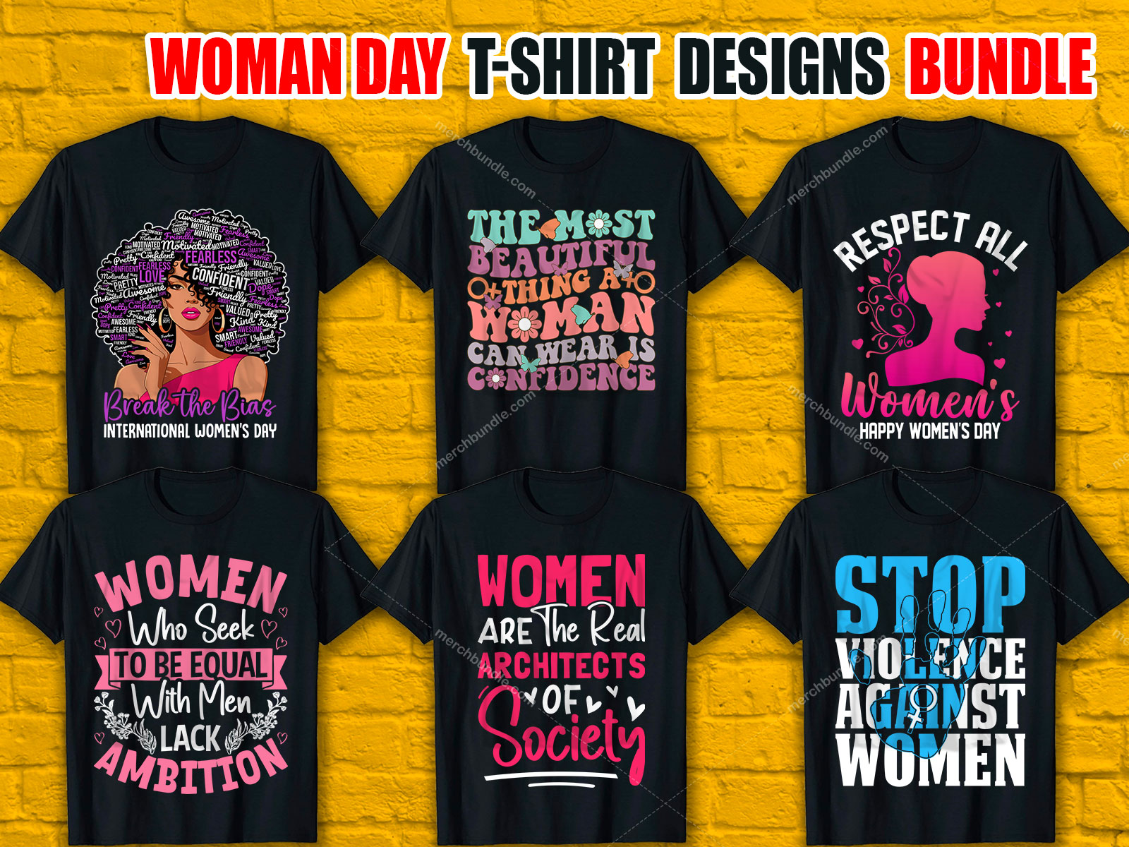 International Women's Day T-Shirt Designs Bundle V.3