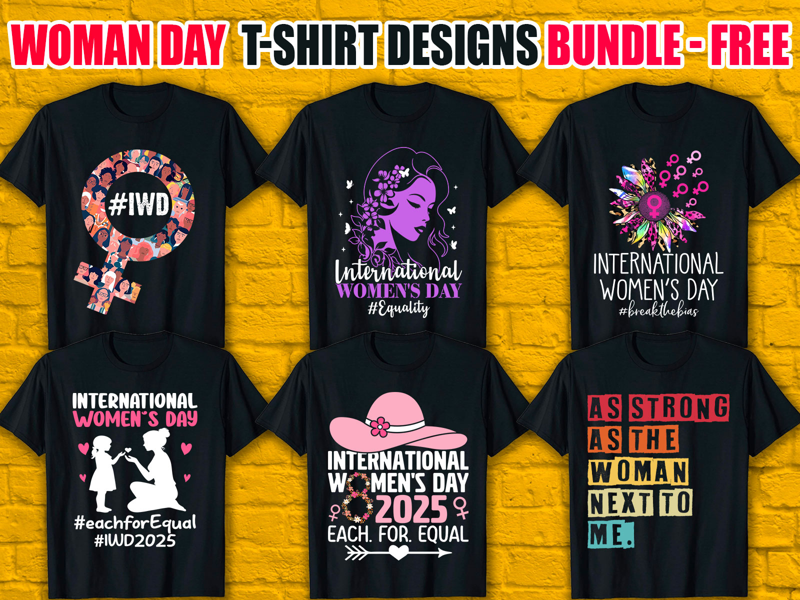 International Women's Day T-Shirt Designs Bundle V.3