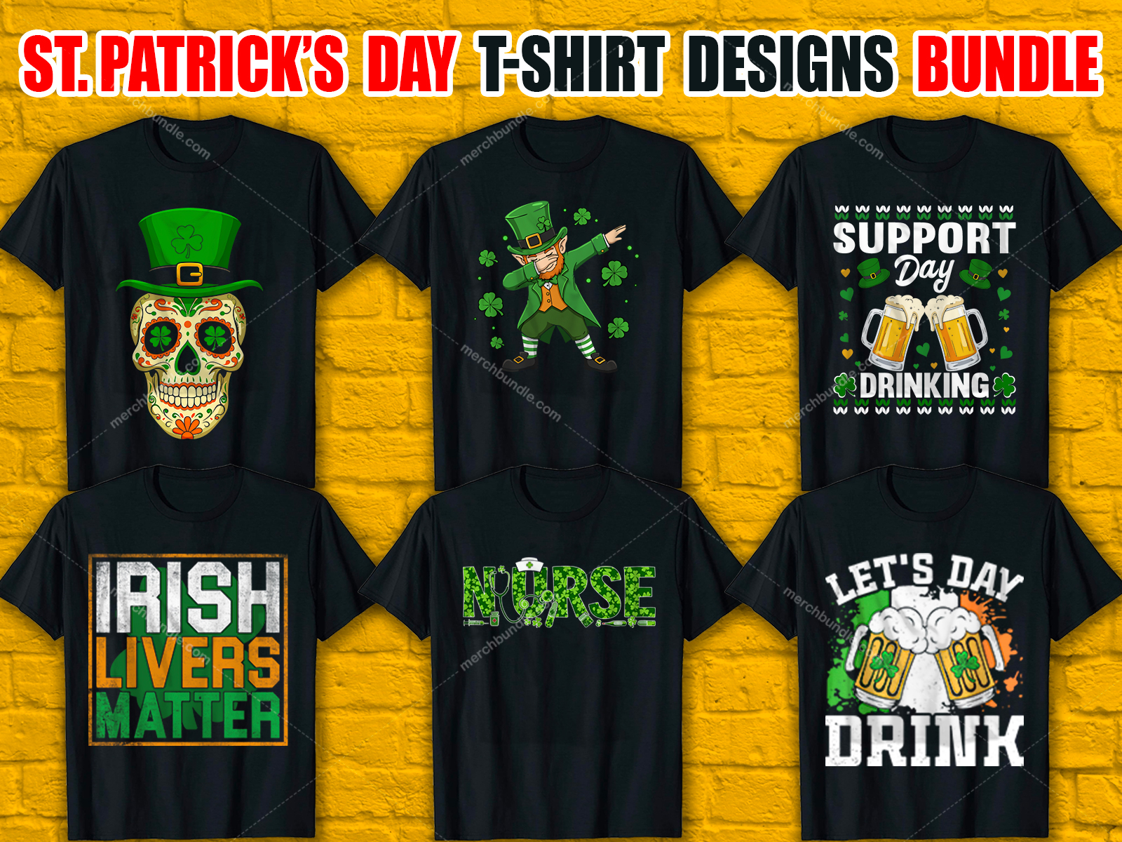 St. Patrick's Day T-Shirt Designs Bundle V.2