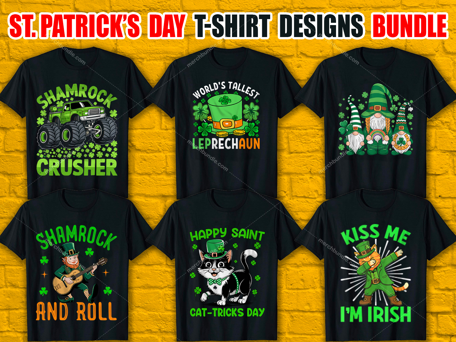 St. Patrick's Day T-Shirt Designs Bundle V.2