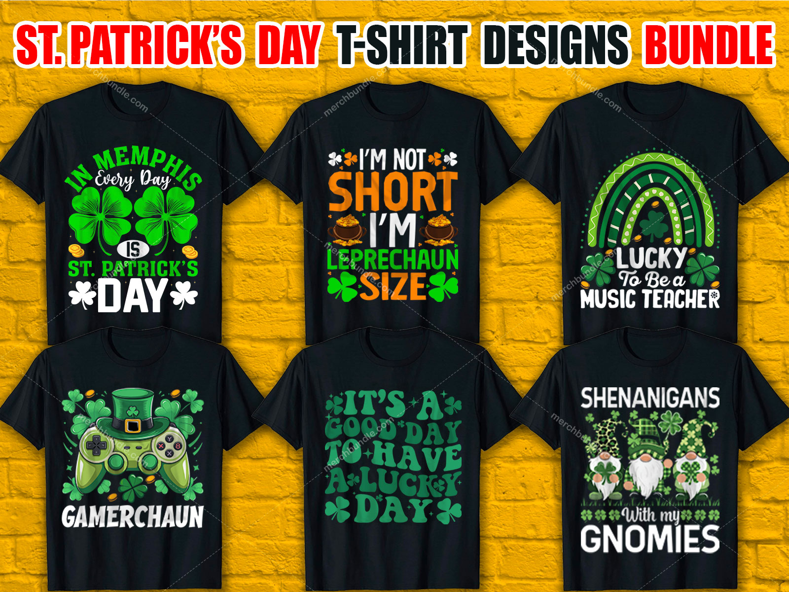 St. Patrick's Day T-Shirt Designs Bundle V.2