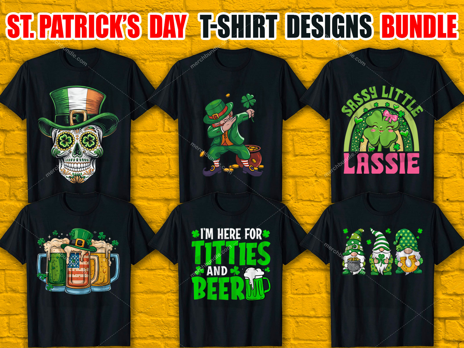 St. Patrick's Day T-Shirt Designs Bundle V.2